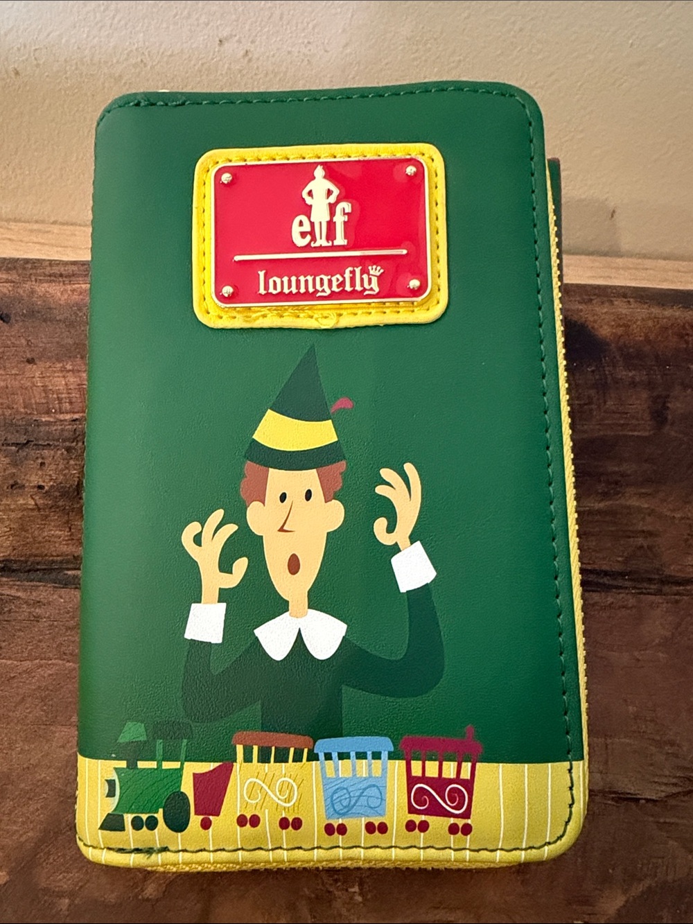 Loungefly Green & Yellow Elf Zip Wallet